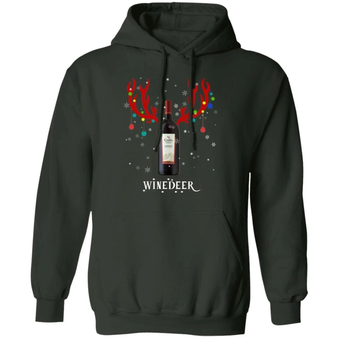 Winedeer Reindeer Gallo Wine Hoodie Christmas Wine Hoodie Cool Xmas Gift