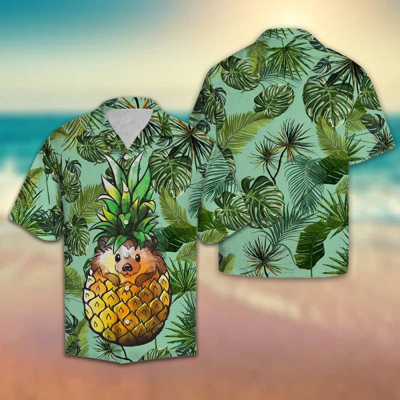 Pineapple Hedgehog Hawaii Shirt Ha85029