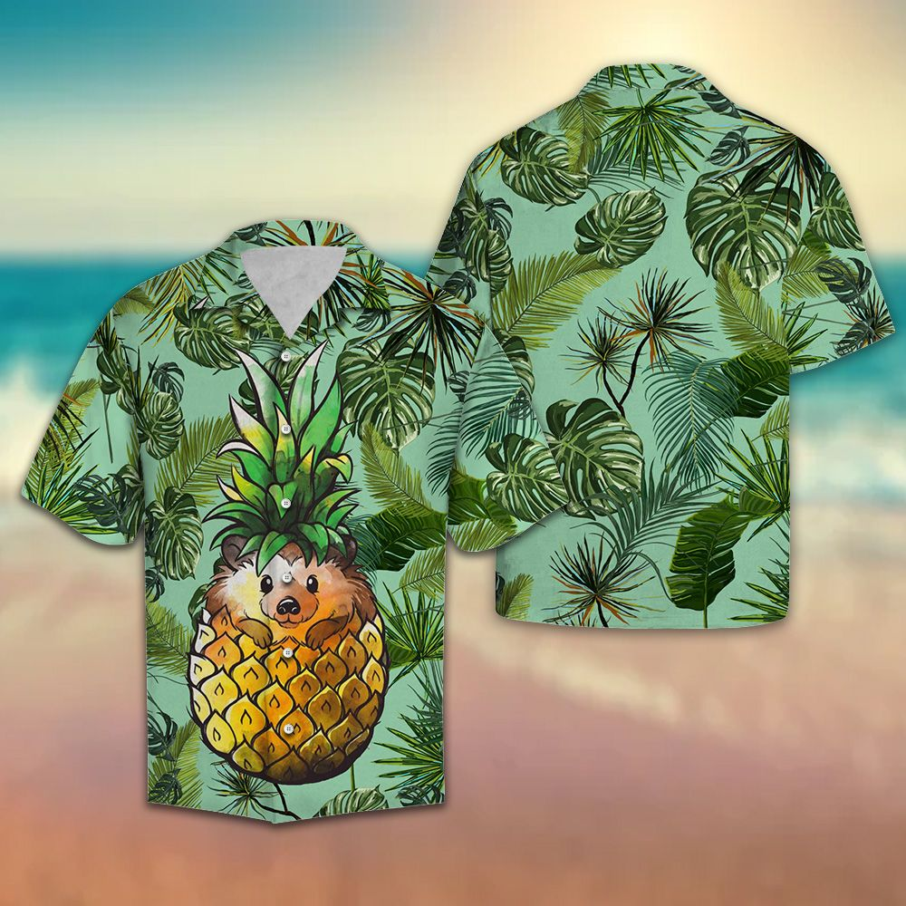 Pineapple Hedgehog Hawaii Shirt Unisex Full Size Adult Colorful Ha73070