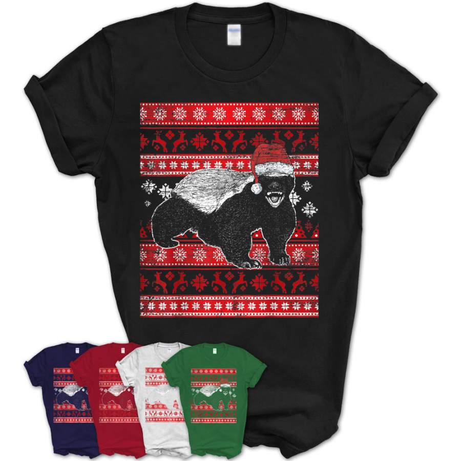 Ugly Christmas Honey Badger T-Shirt