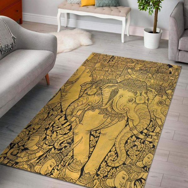 Thai Golden Elephant Rug RCDD81F43876