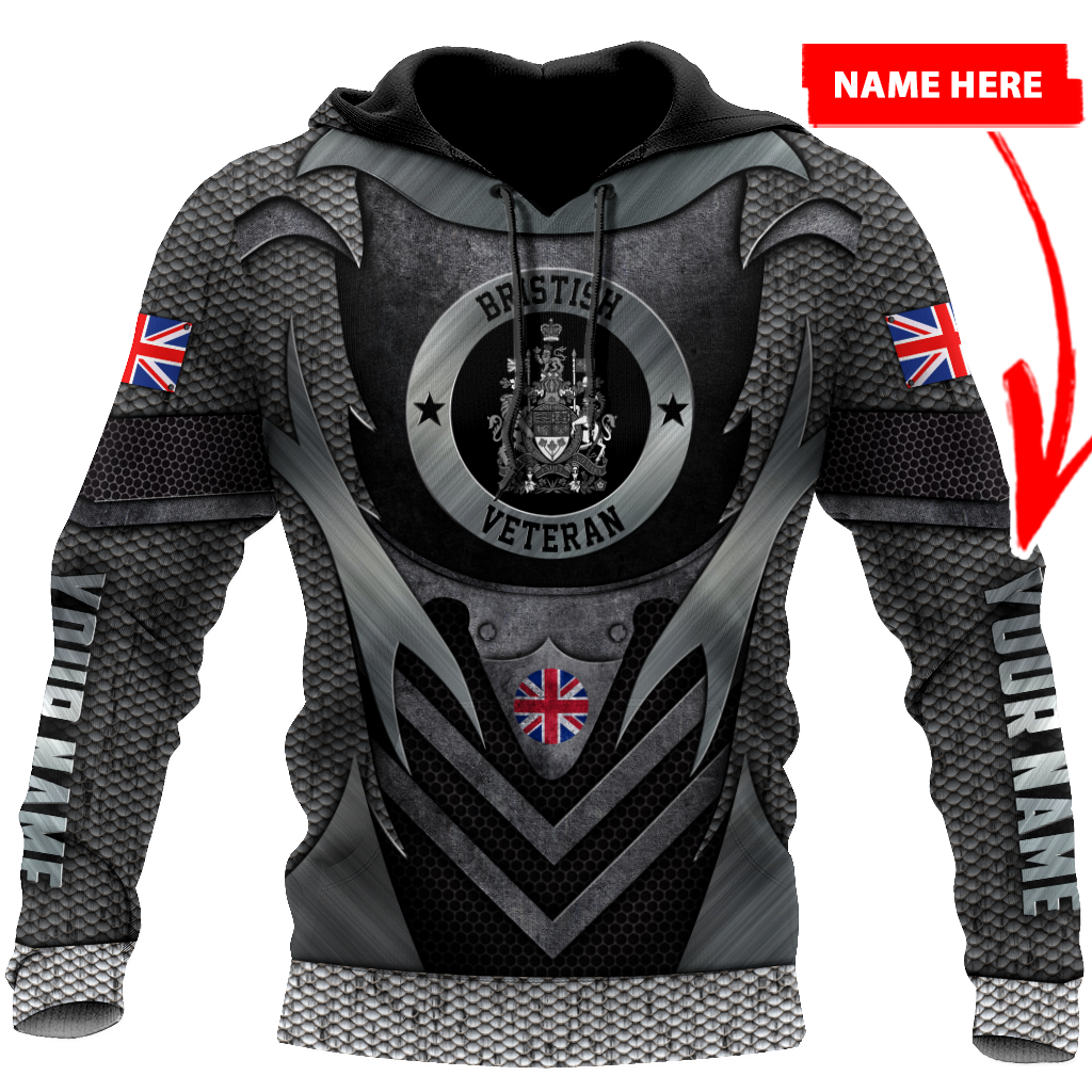 Personalized Name XT Bristish Veteran 3D Printed Shirts PD01042103