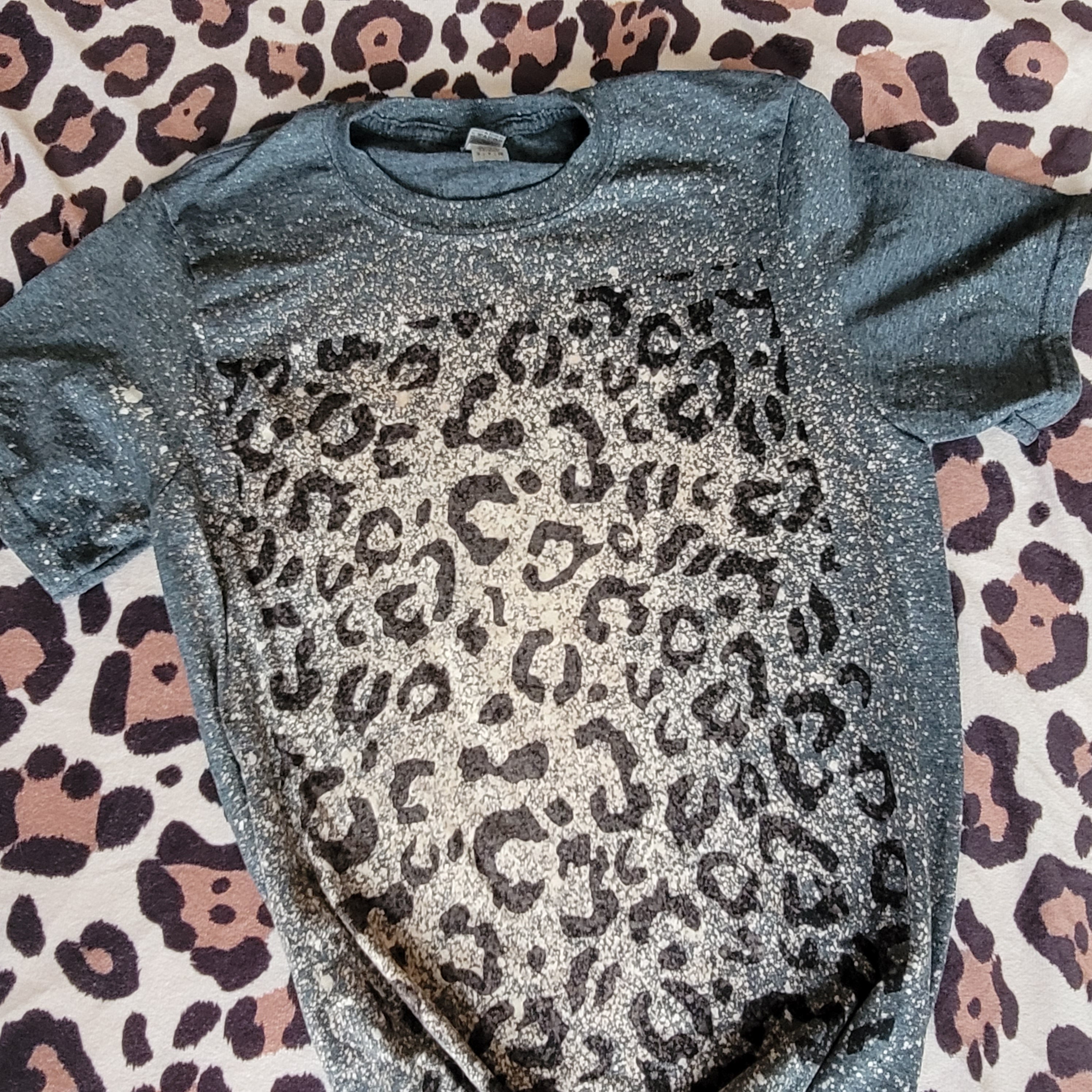 Bleached Leopard Print Tshirt