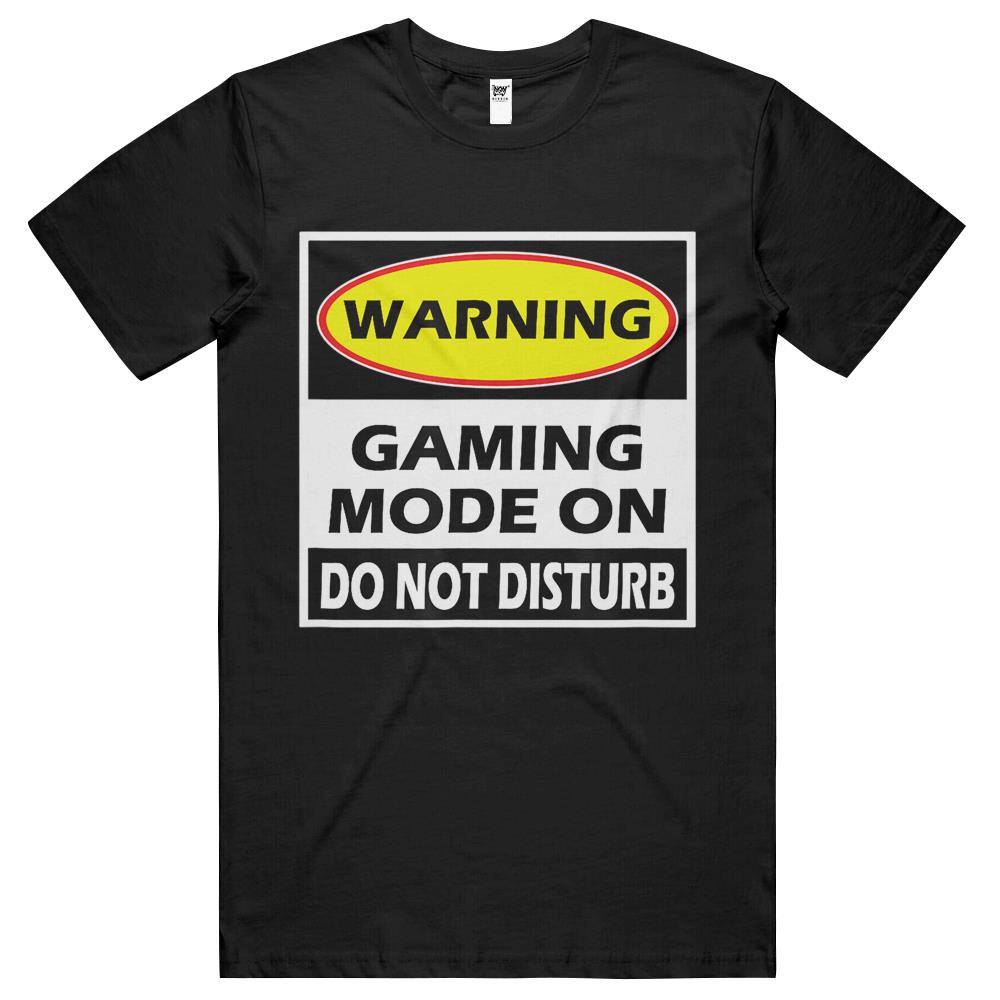 Funny Shirt Men Women Warning Gaming Mode On Gamer T Shirts