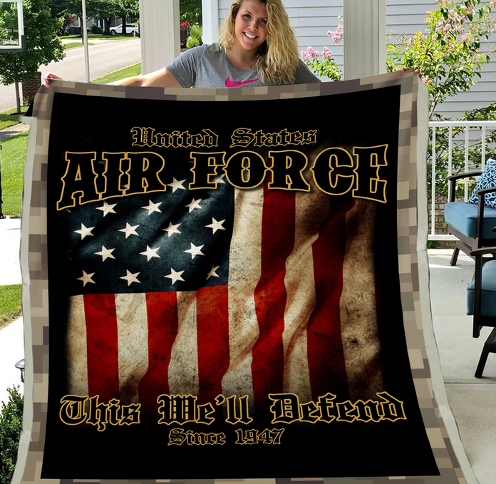 Us Air Force Gift, Army Gift, Veteran’S Day Gift, Us Air Force Fleece Blanket