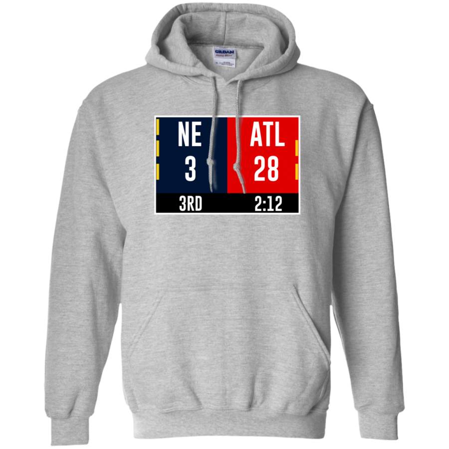 AGR NE 3 ATL 28 Final 2 Sides 1 Game Gildan Pullover Hoodie