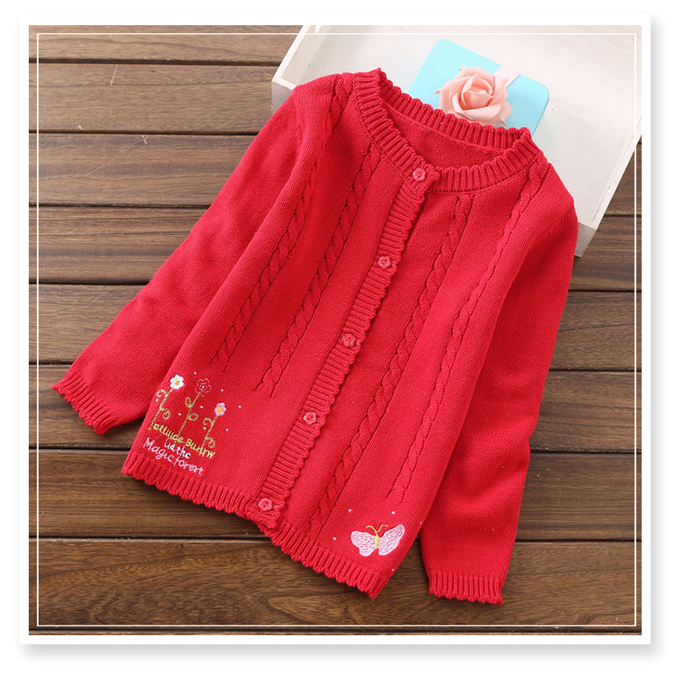 2020 fashion girls cardigans children clothing 2-6 years girls sweaters A8066 alx