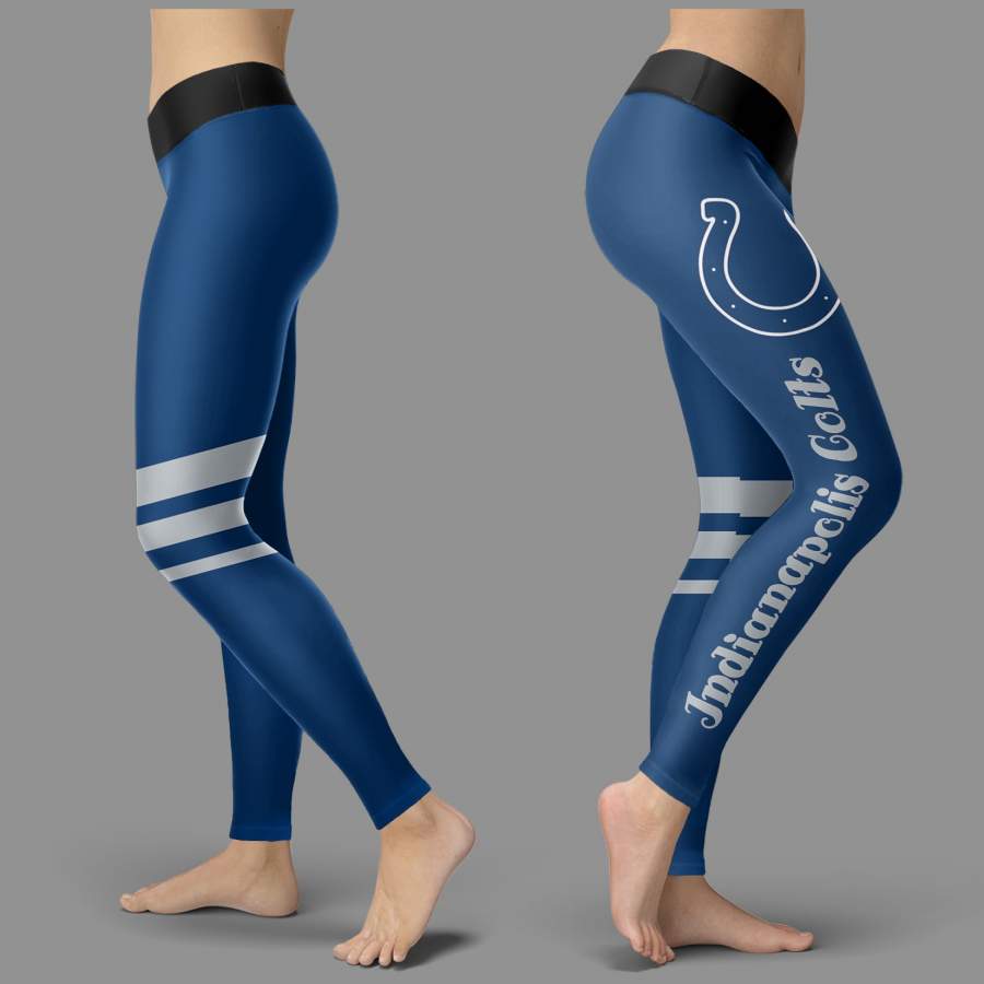 Through Great Logo Spread Body Striped Circle Indianapolis Colts Leggings