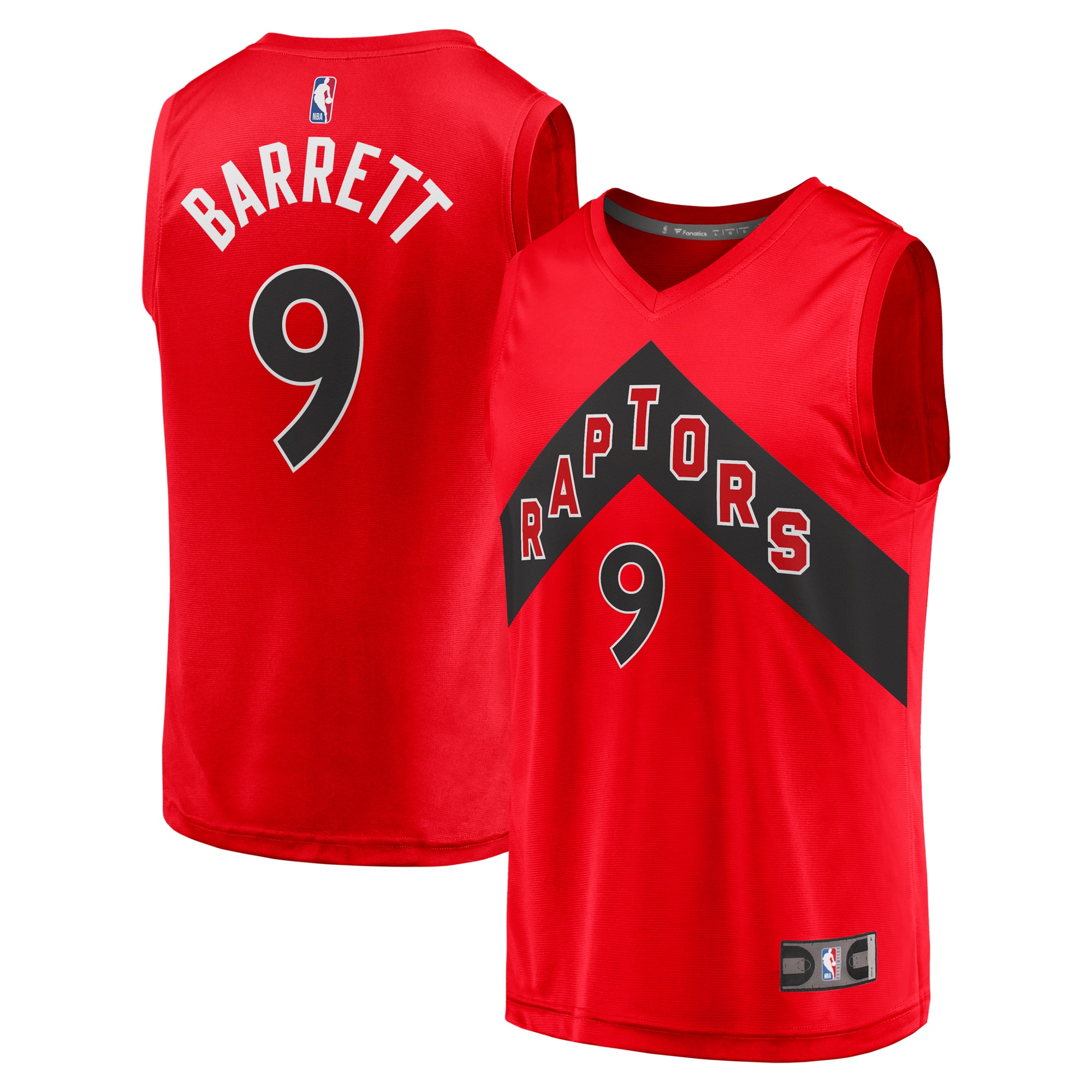 RJ Barrett Toronto Raptors Branded Youth Fast Break Player Jersey – Icon Edition – Red