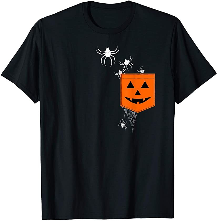 Halloween Pumpkin Scary Halloween Funny Party Spooky Spider T-Shirt