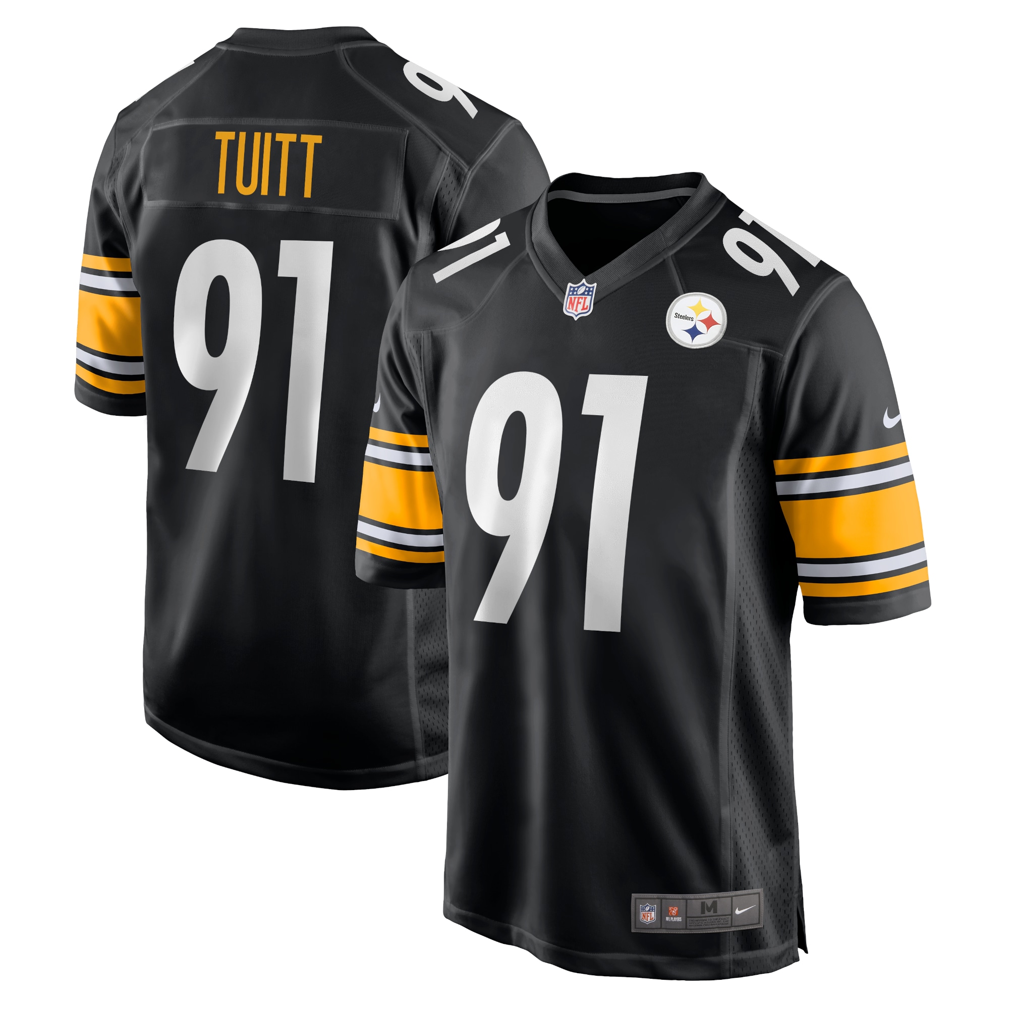 Men’s Pittsburgh Steelers Stephon Tuitt Black Game Team Jersey