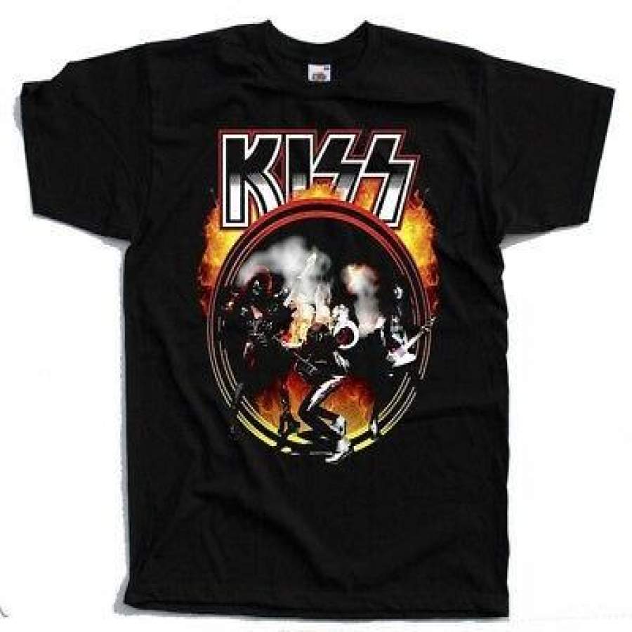 Kiss V2  Gene Simmons  Rock  Metal Band  Band Poster T-Shirt