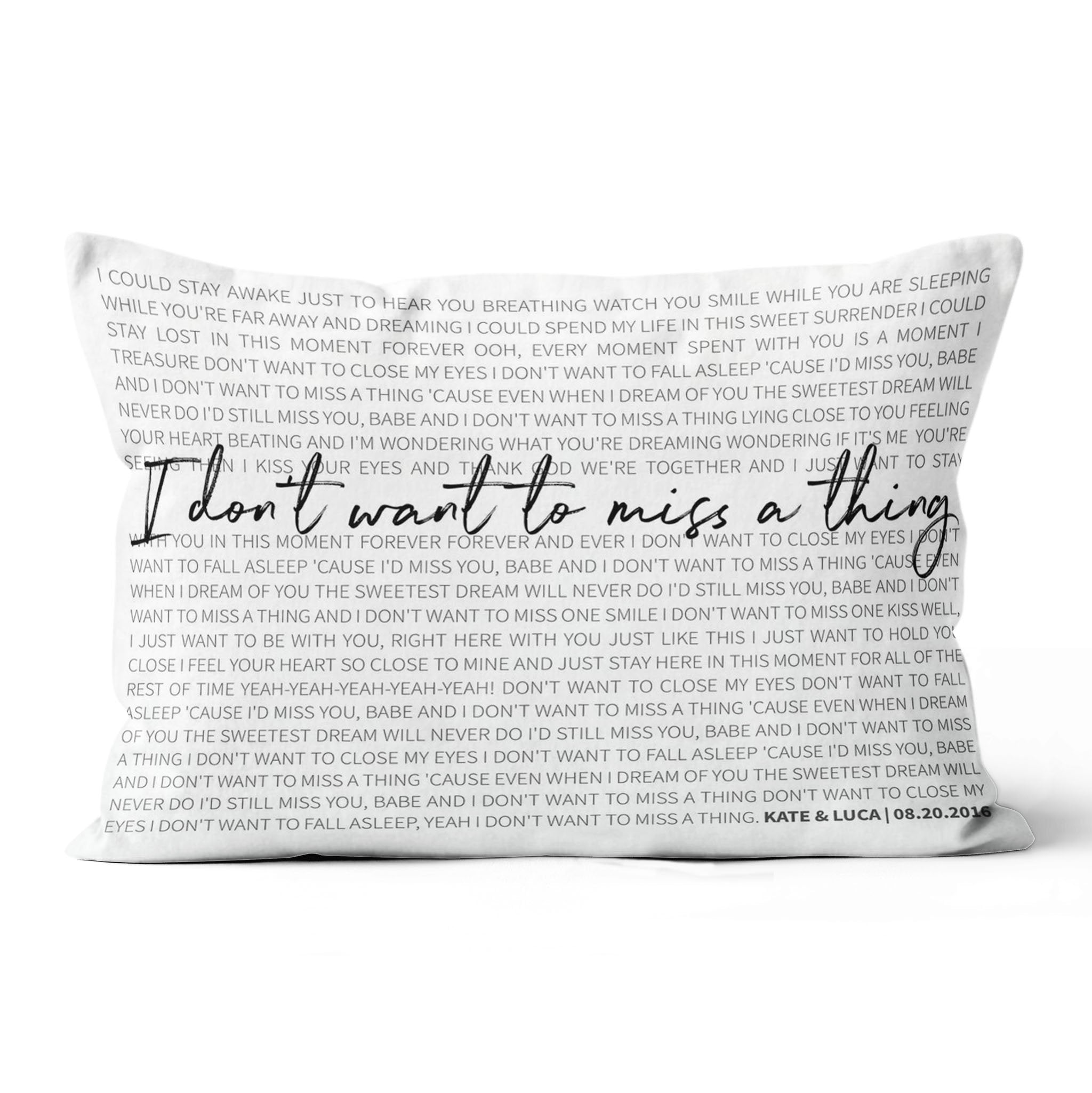 Song Lyrics Pillow ,Anniversary Gift, Wedding Gift, Custom First Dance For Anniversary Gift, Personalized One Year Anniversary Linen Throw Pillow