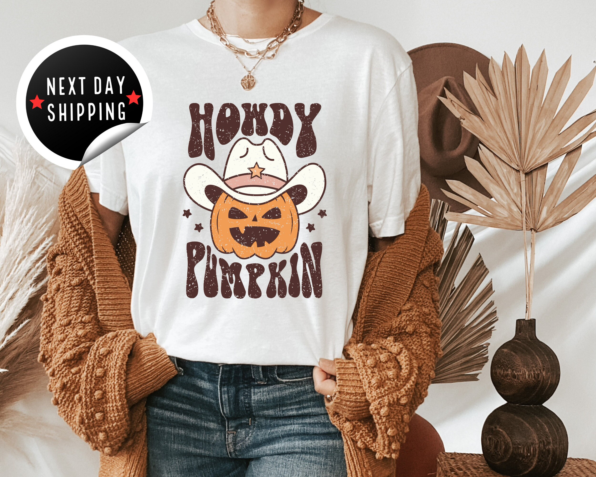 Howdy Pumpkin Halloween Shirt, Fall Shirt, Halloween Shirt, Retro Halloween shirt, Cowgirl Halloween, Funny halloween Shirt 90s Halloween decorations