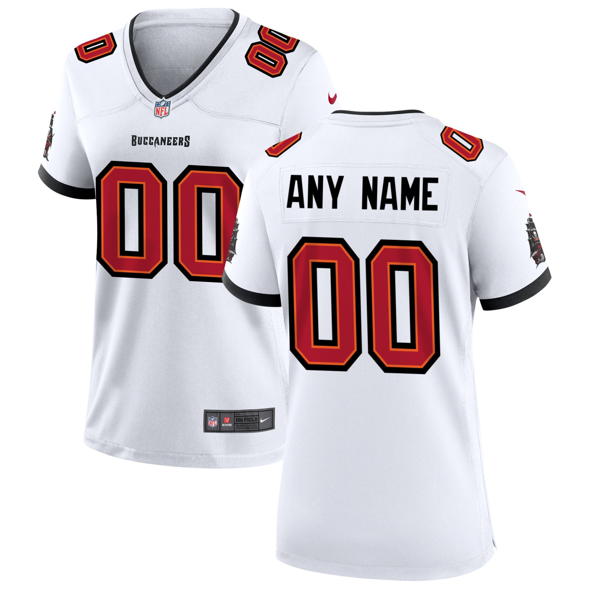 Tampa Bay Buccaneers Womens Custom Game Jersey – White Custom Jerseys NFL