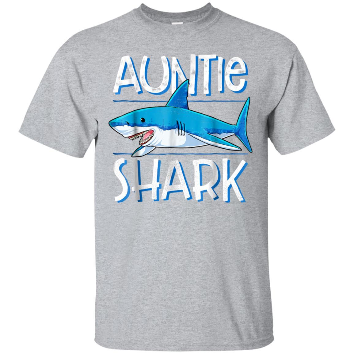 Auntie Shark T Shirt Family Matching Aunt Women Jawsome Gift