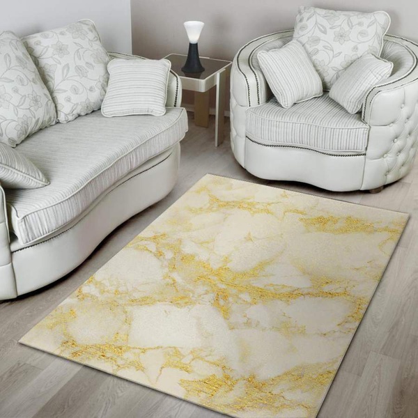 Gold Marble Area Rug