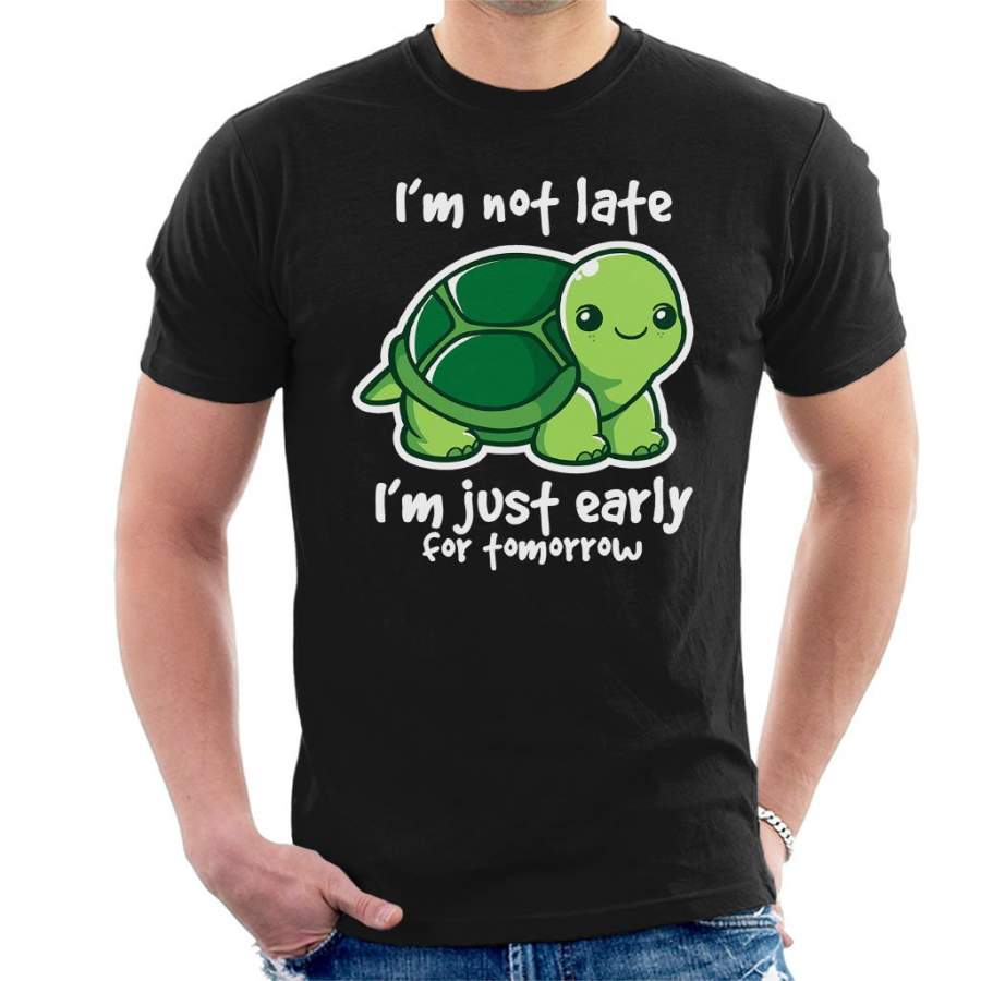 Not Late Cute Tortoise Men’s T-Shirt