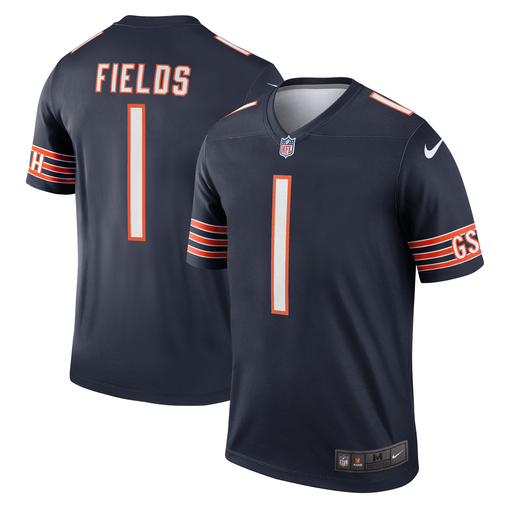 Men’s Chicago Bears Justin Fields Navy Legend Jersey