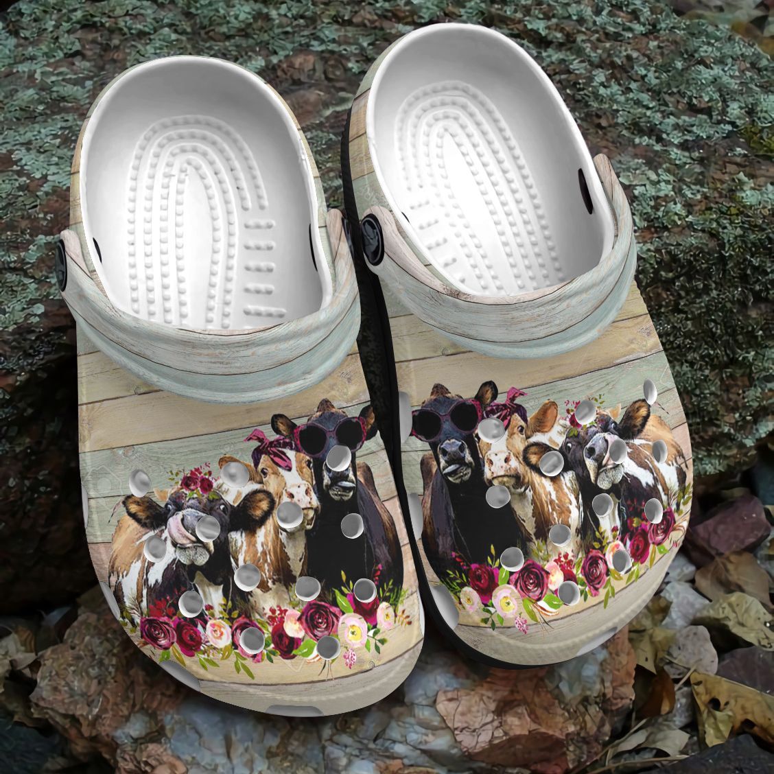 Farmer Personalized Clog, Custom Name, Text, Color, Number Fashion Style For Women, Men, Kid, Print 3D Heifer Hang Out With Friends