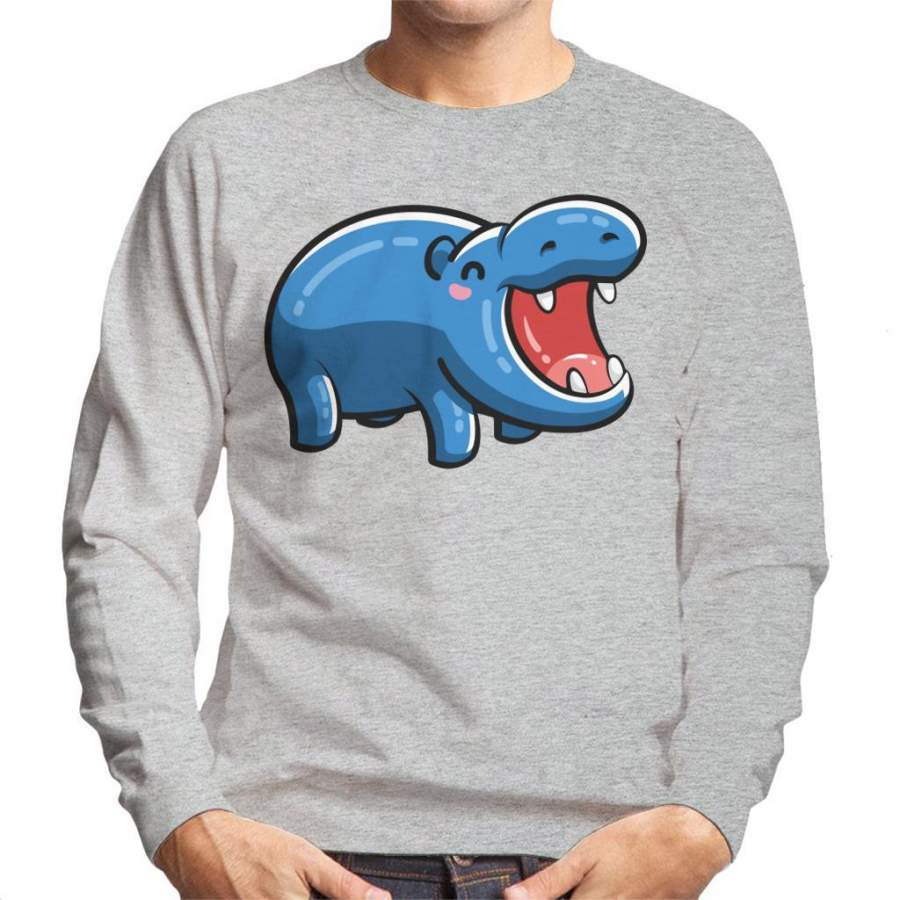 Carttoon Cute Hippo Men’s Sweatshirt