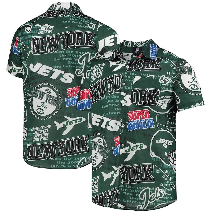 New York Jets Green Thematic Hawaii Shirt Ha86993