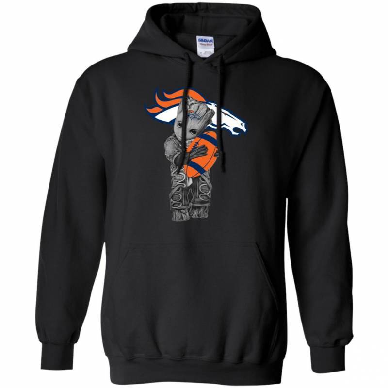 Cute Groot Hug Denver Broncos Hoodie