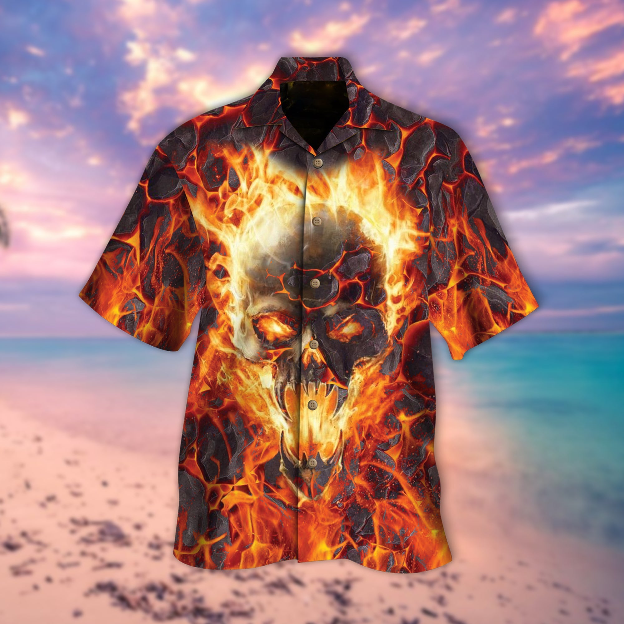 Twins Fire Skull Hawaii Lover Hawaii Shirt For Men Women Ha94026