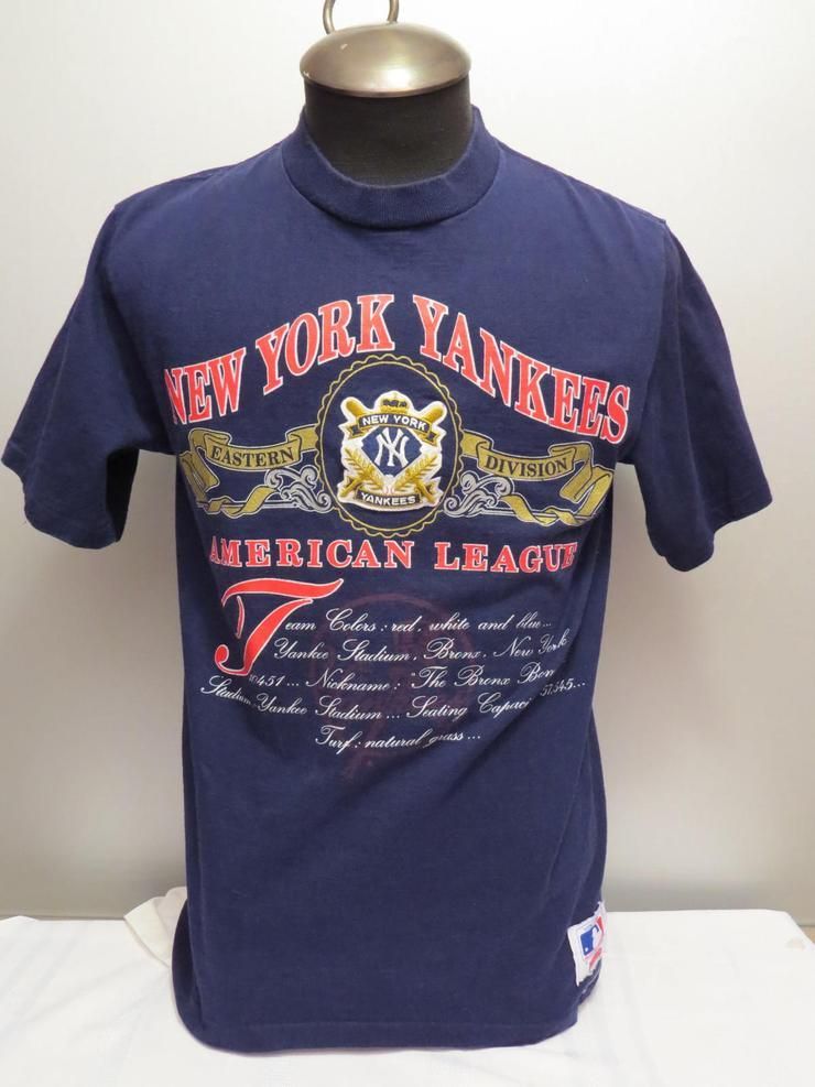 New York Yankees Vtg By Nutmeg Mills Patched Front Shirt