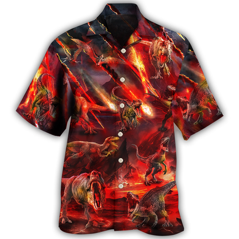 Dinosaur Meteorite Rain Cool Style Hawaii Shirt Ha89212