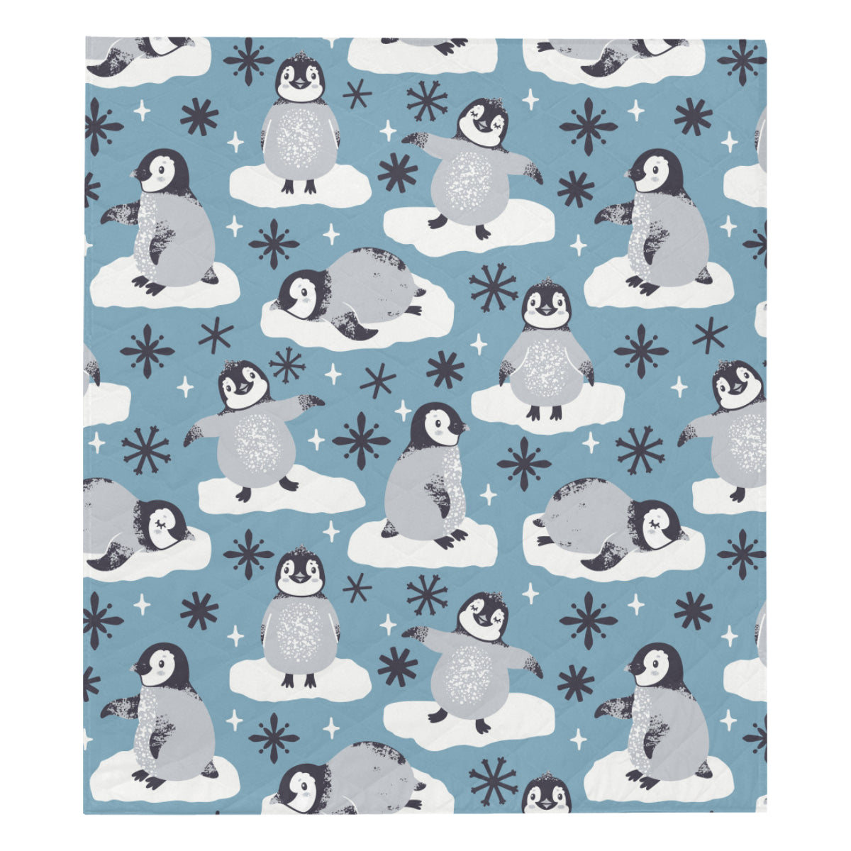 Penguin Pattern Print Design A05 Premium Quilt