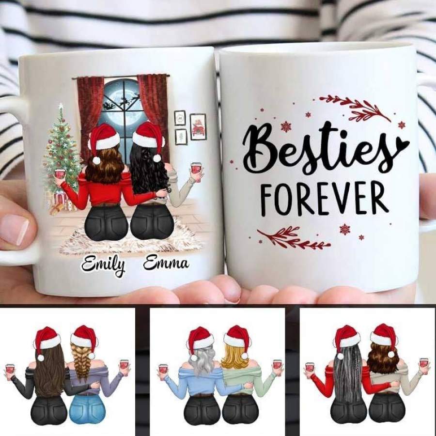 Christmas Besties In House Personalized Mug