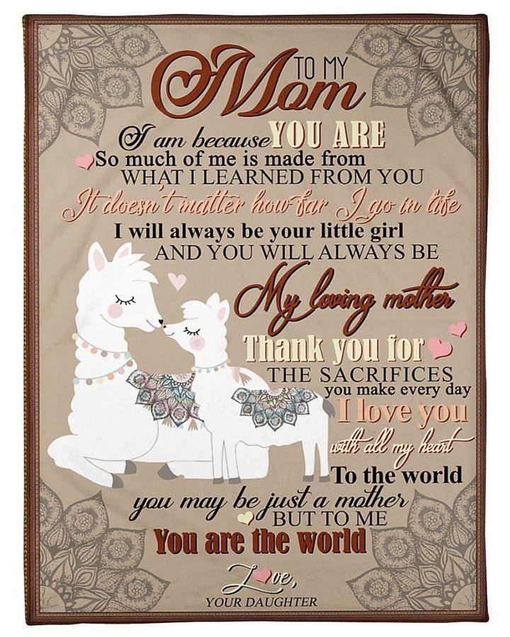 [Personalized Name] Thank You For The Sacrifices You Make Every Day –  Gift For Mommy, Home Decor, Gift For Family  – Fleece Blanket