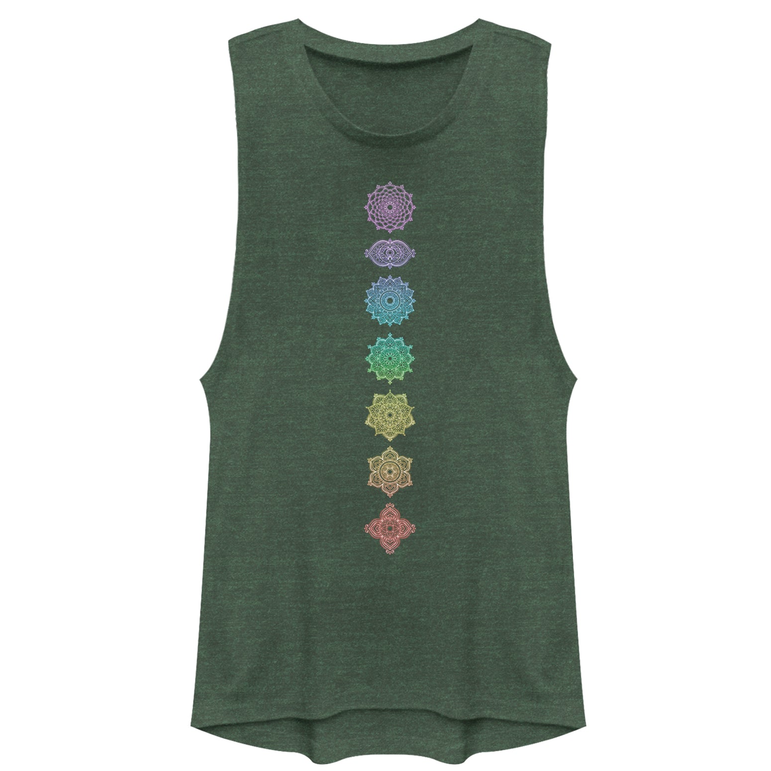 Chin Up Junior’S Rainbow Chakra  Festival Muscle Tee