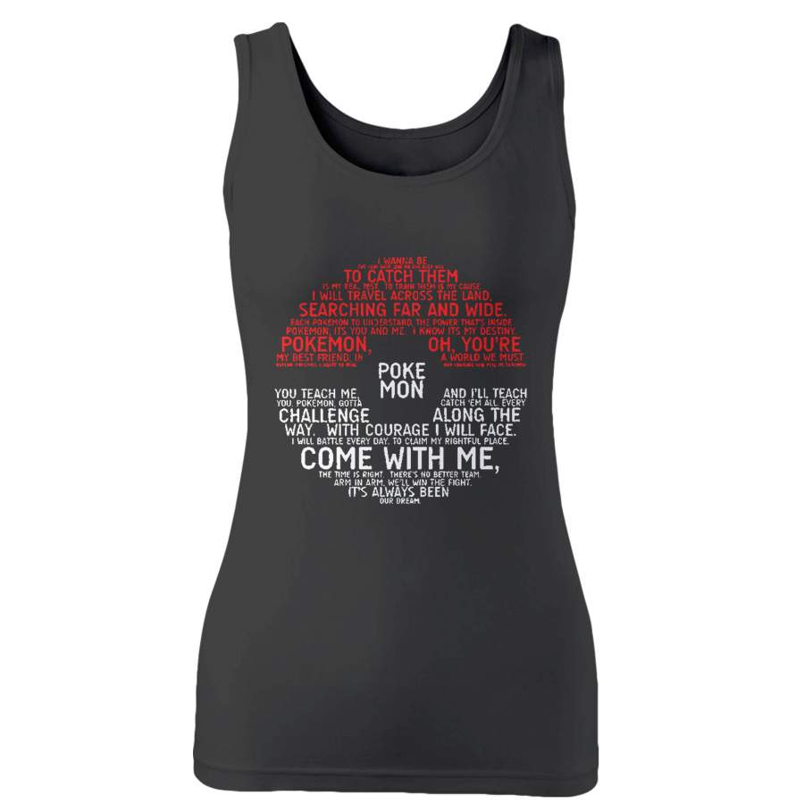 District Pokemon Typography Woman’s Tank Top