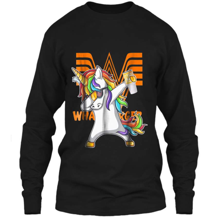 Whataburgers Unicorn Dabbing  LS Ultra Cotton Tshirt