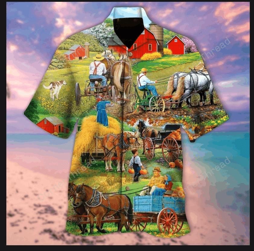 Happy Farmer Aloha Hawaii Shirt Colorful Short Sleeve Summer Beach Casual For Men And Women Ha93781