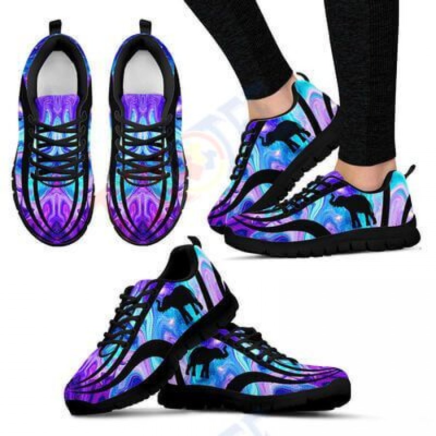 Mens Womens Elephant Colorful Blue Sneakers Elephant Custom Sneakers Shoes TDT932