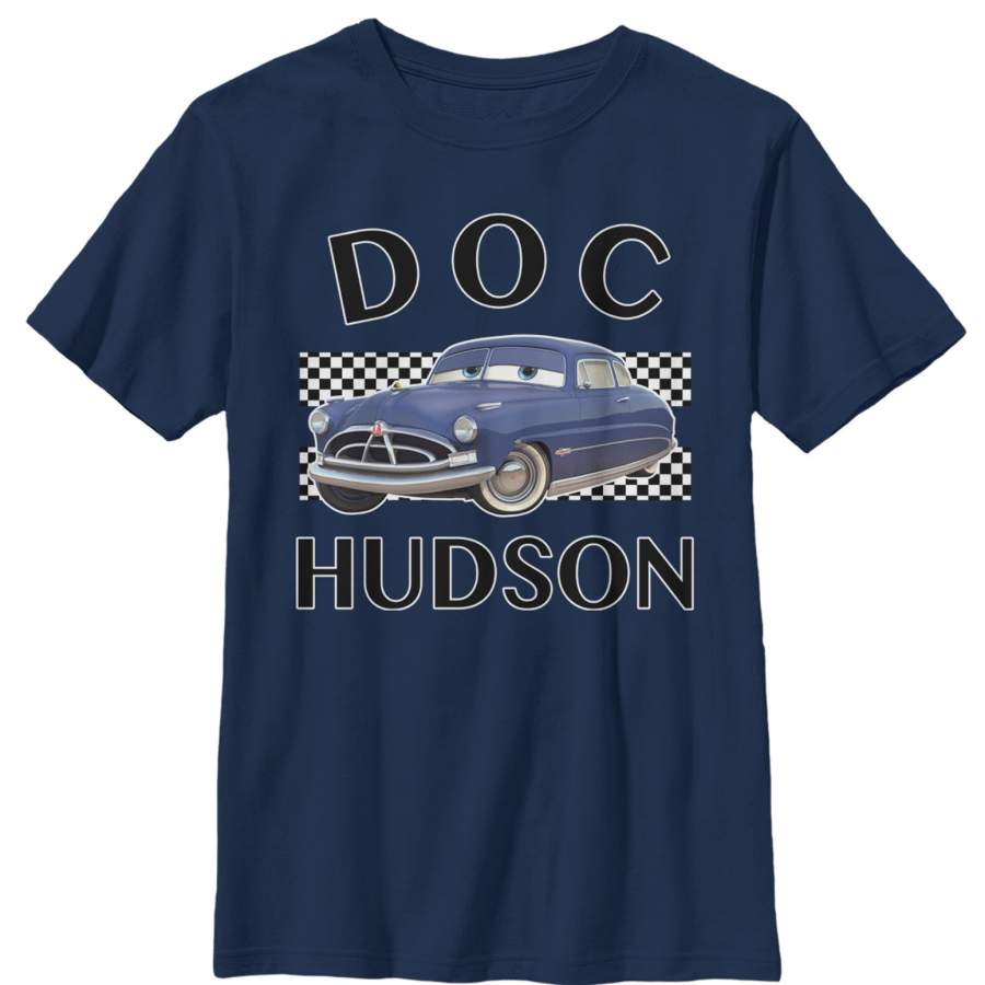 Cars Boy’s Doc Hudson Portrait  T Shirt