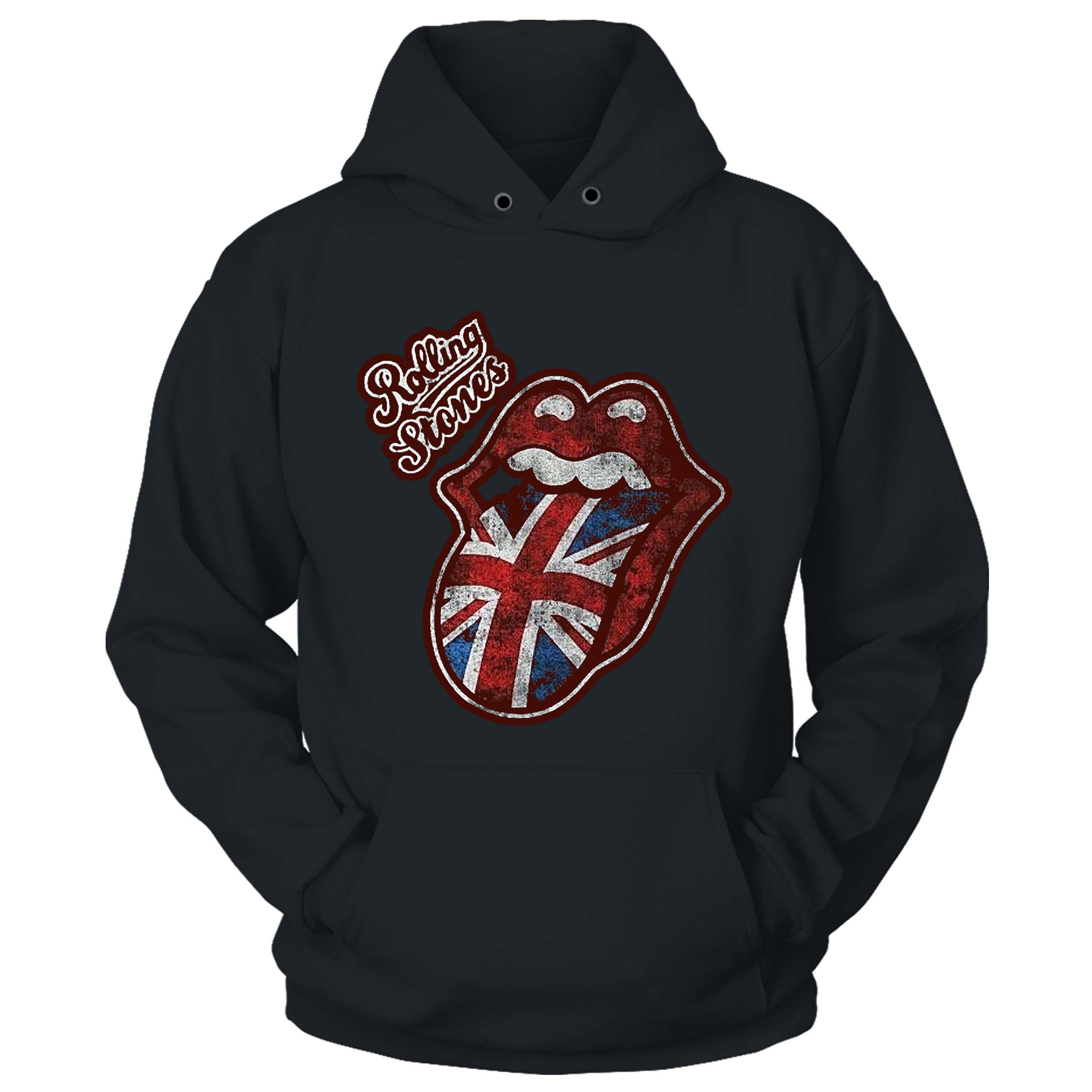 The Rolling Stones Vintage Us Flag Unisex Hoodie