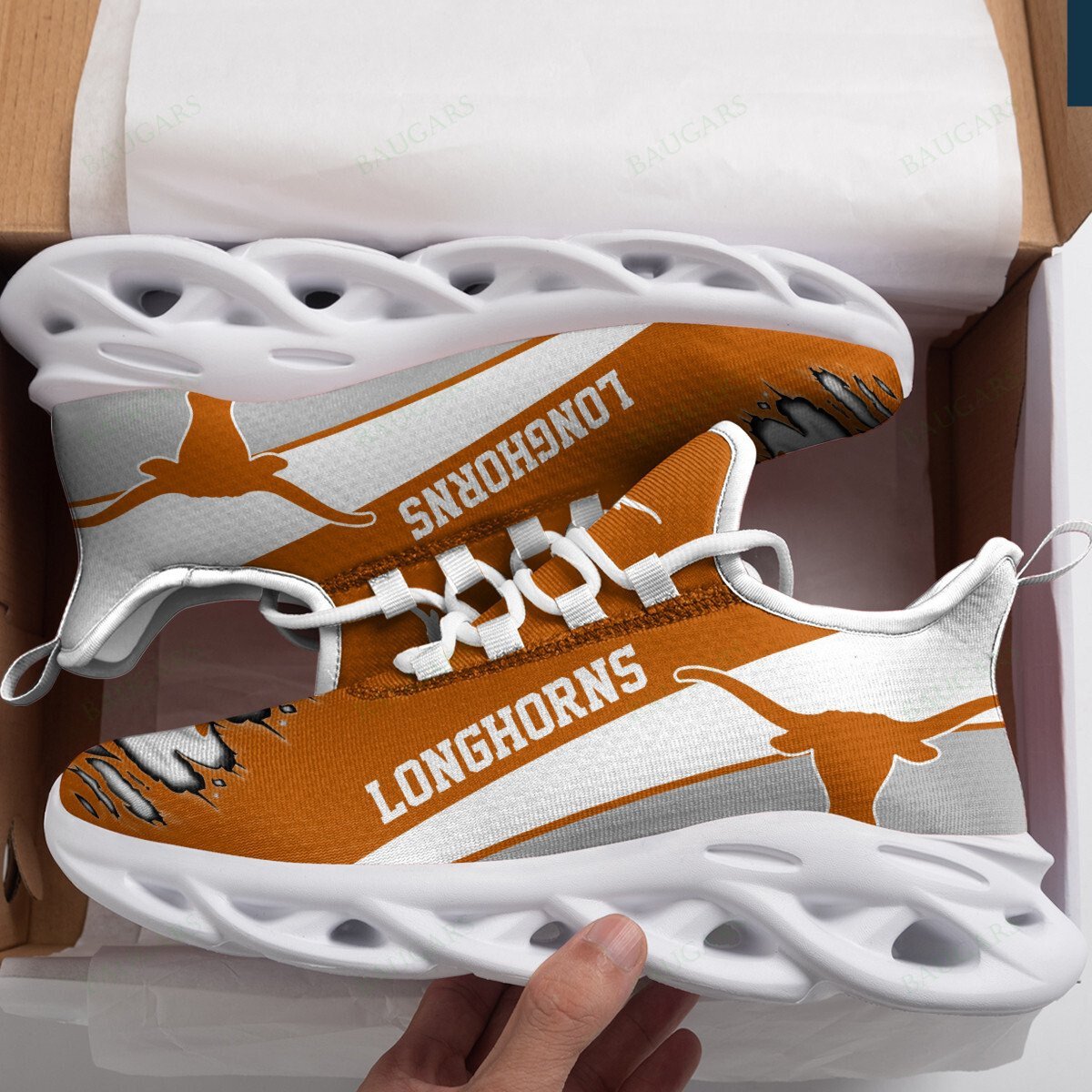 Texas Longhorns Yezy Running Sneakers Art 112