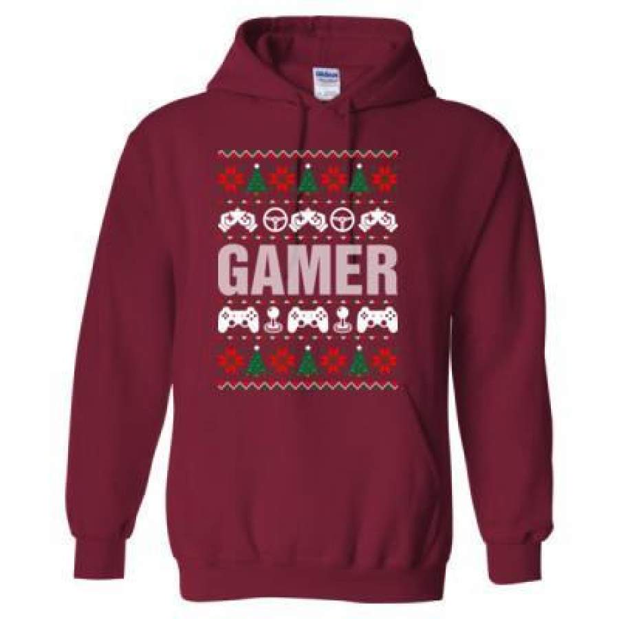 AGR Gamer Ugly Christmas Sweater – Heavy Blend™ Hooded Sweatshirt