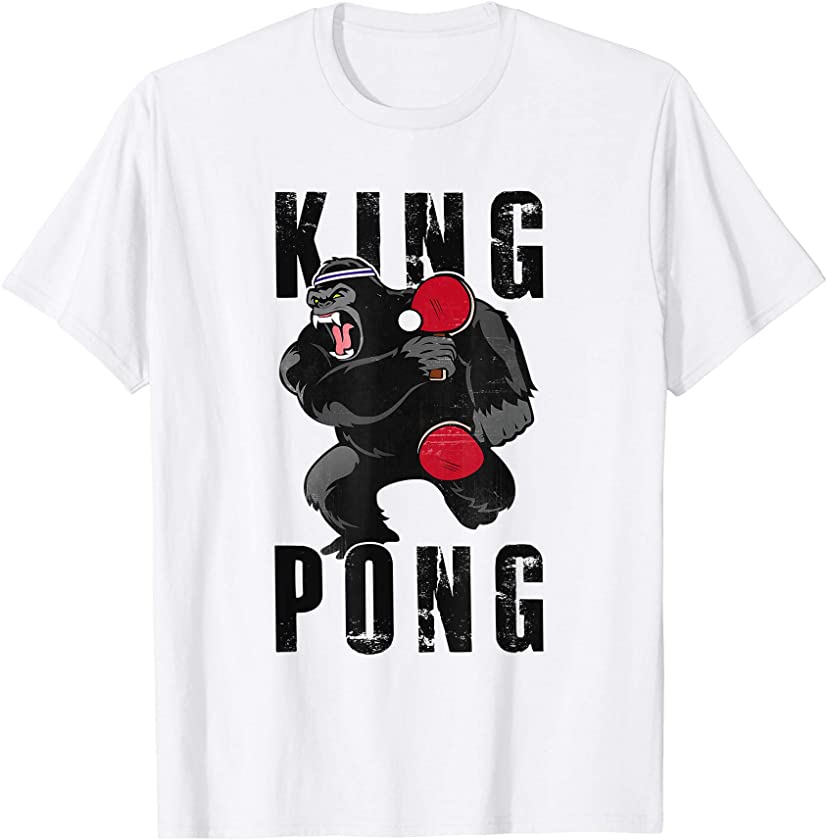 Vintage King Pong – Ping Pong Table Tennis Player Game Gift T-Shirt