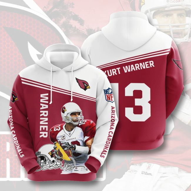 Arizona Cardinals 13 Kurt Warner 22 Unisex 3D Hoodie Gift For Fans