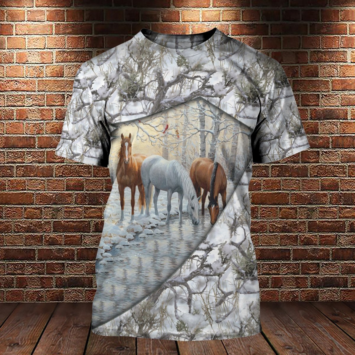 Winter Horse Love Animal 3D All Over