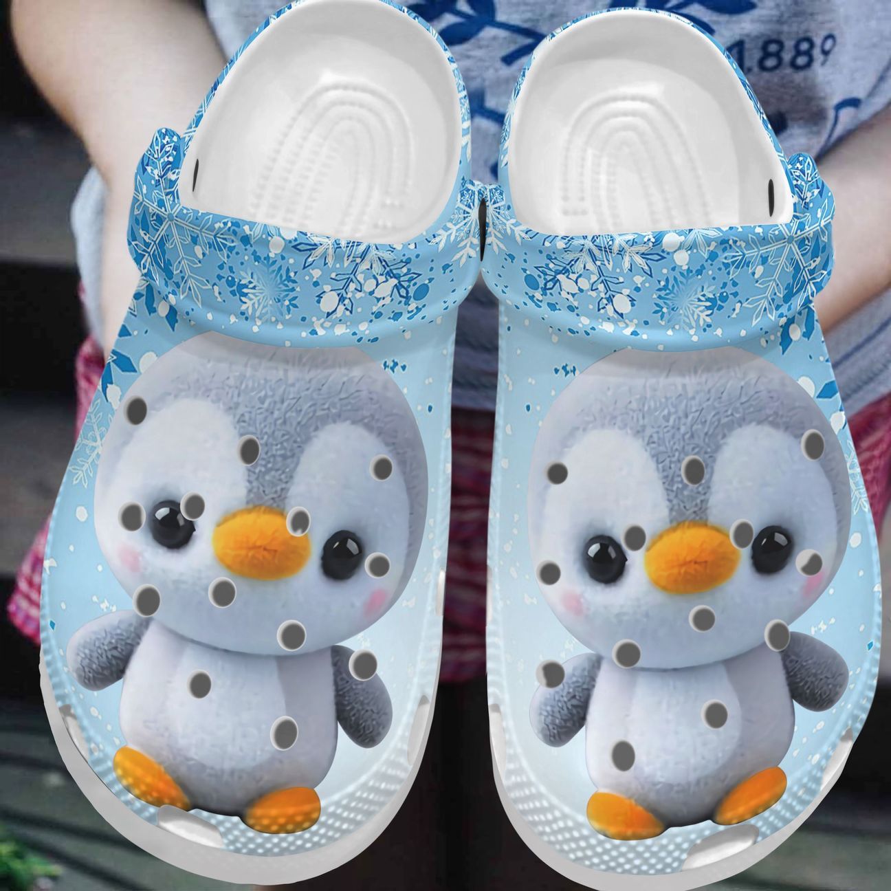 Penguin Personalized Clog, Custom Name, Text, Color, Number Fashion Style For Women, Men, Kid, Print 3D Baby Penguin