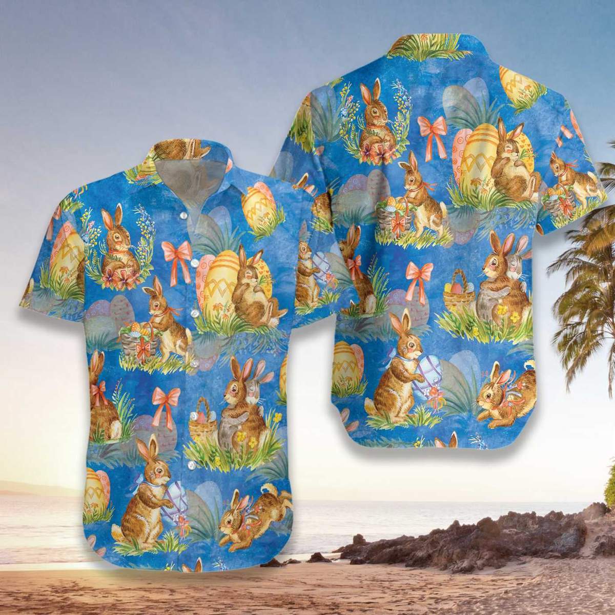 Happy Easter Day Bunny Hawaii Shirt Ha7211