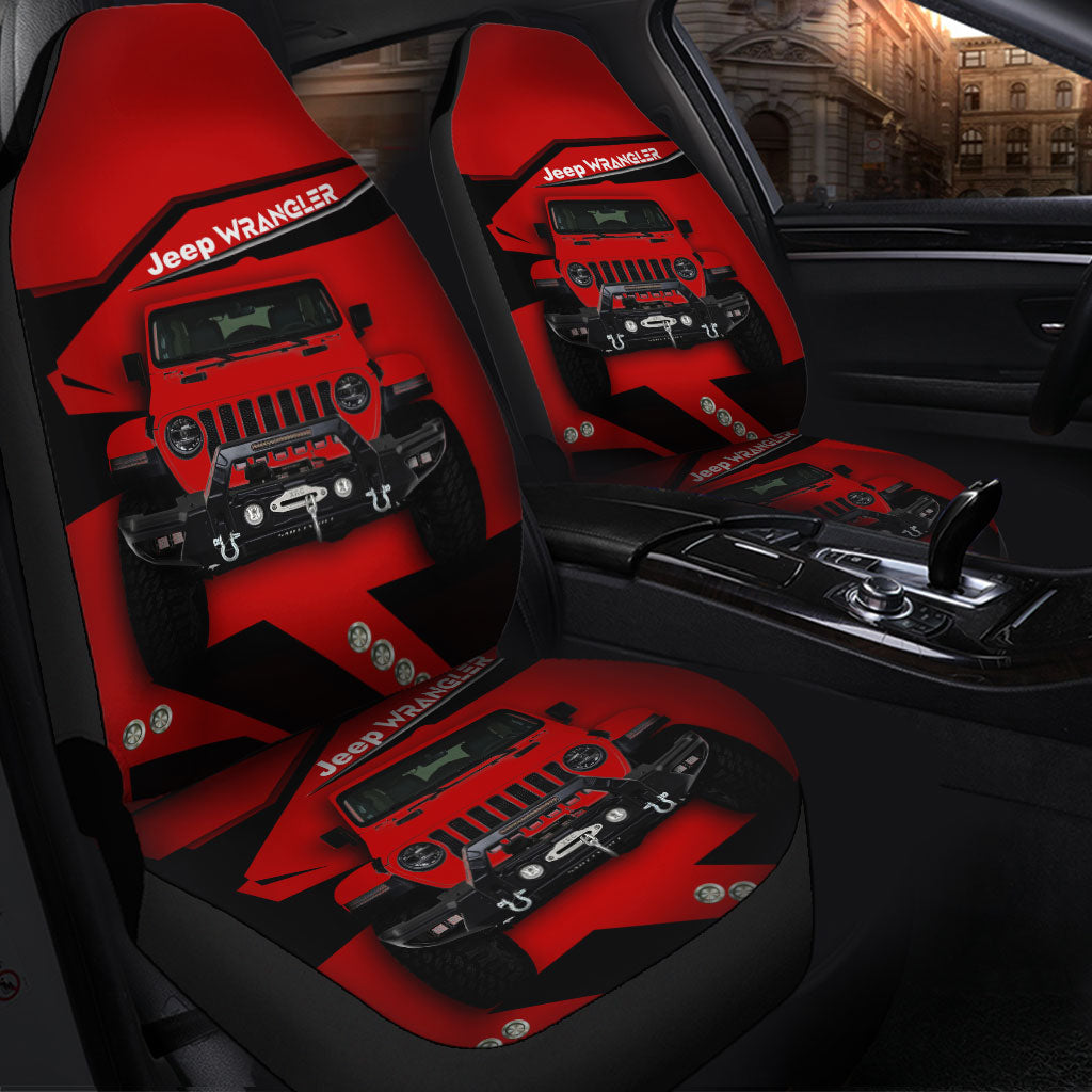 Jeep Red Premium Custom Car Seat Covers Decor Protectors