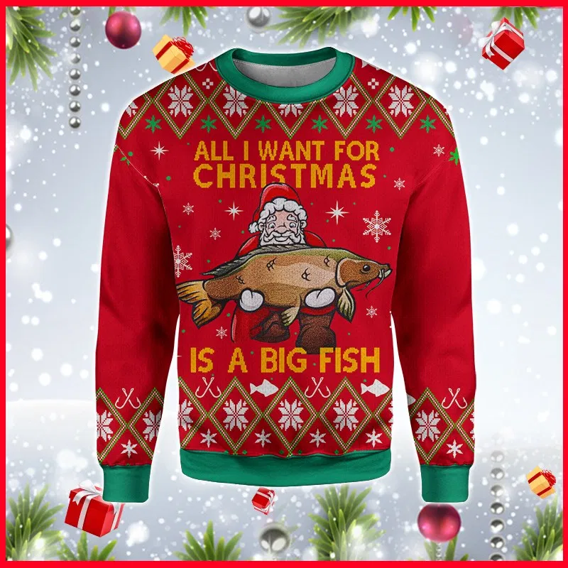 All I Want For Christmas Is A Big Fish Ugly Christmas Sweater | Unisex | Adult | Us3088