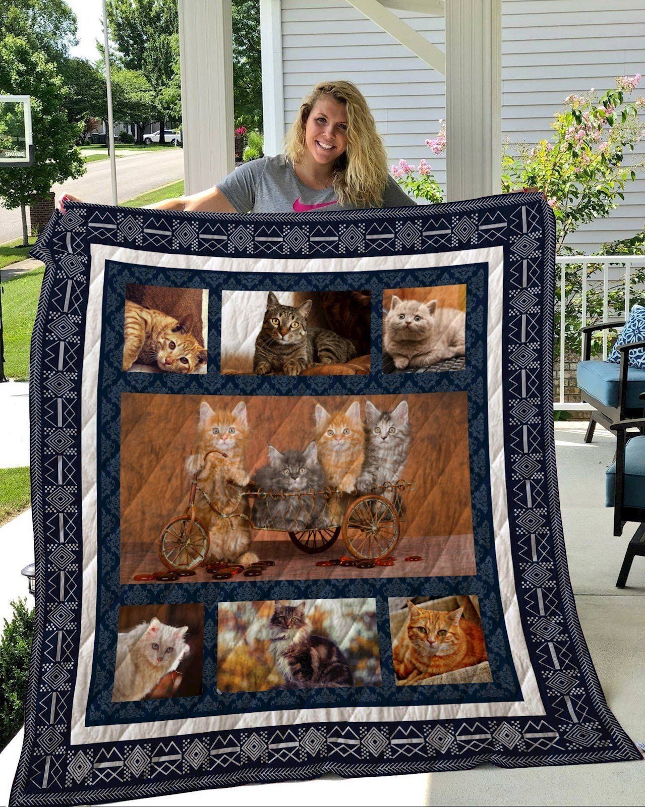 Cat Cute Kitten Quilt Blanket